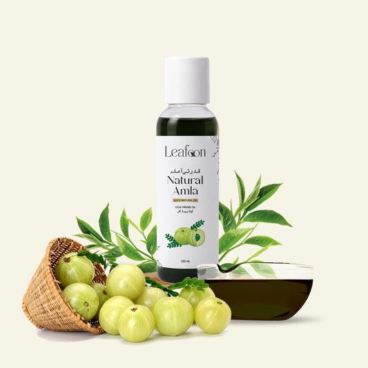 Leafoon Natural Amla Hair Oil – herbal oil with Vitamin C for dandruff control and strong roots